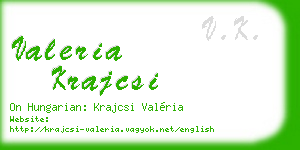 valeria krajcsi business card